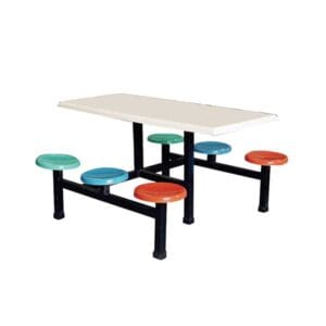 Bàn ghế thức ăn nhanh ghế tròn nhiều người